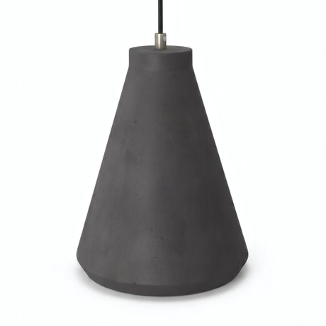 Trechtervormige lampenkap van cement met E27-fitting — Donker cement