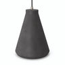 Trechtervormige lampenkap van cement met E27-fitting — Donker cement