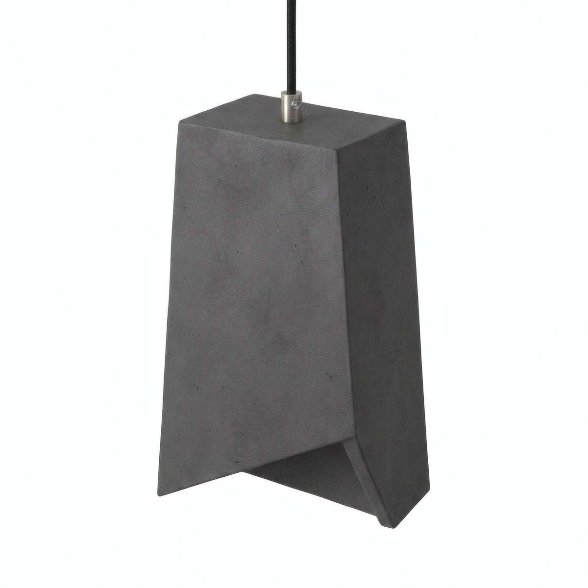 Prismavormige lampenkap van cement met E27-fitting — Donker cement