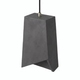 Prismavormige lampenkap van cement met E27-fitting — Donker cement
