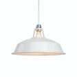 Klokvormige geëmailleerde lampenkap Ø 38 cm voor E27-fitting — Wit