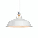 Klokvormige geëmailleerde lampenkap Ø 38 cm voor E27-fitting — Wit