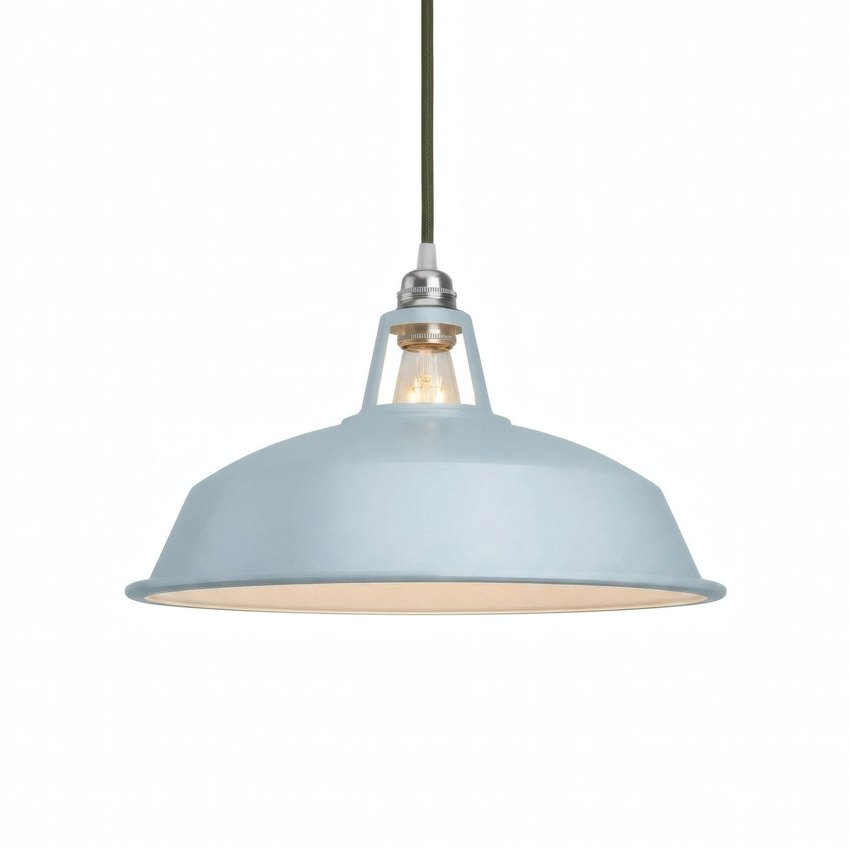 Klokvormige geëmailleerde lampenkap Ø 38 cm voor E27-fitting
