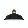 Klokvormige geëmailleerde lampenkap Ø 38 cm voor E27-fitting — Zwart