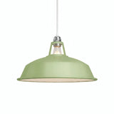Klokvormige geëmailleerde lampenkap Ø 38 cm voor E27-fitting — Grasgroen