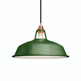 Klokvormige geëmailleerde lampenkap Ø 38 cm voor E27-fitting — Groen