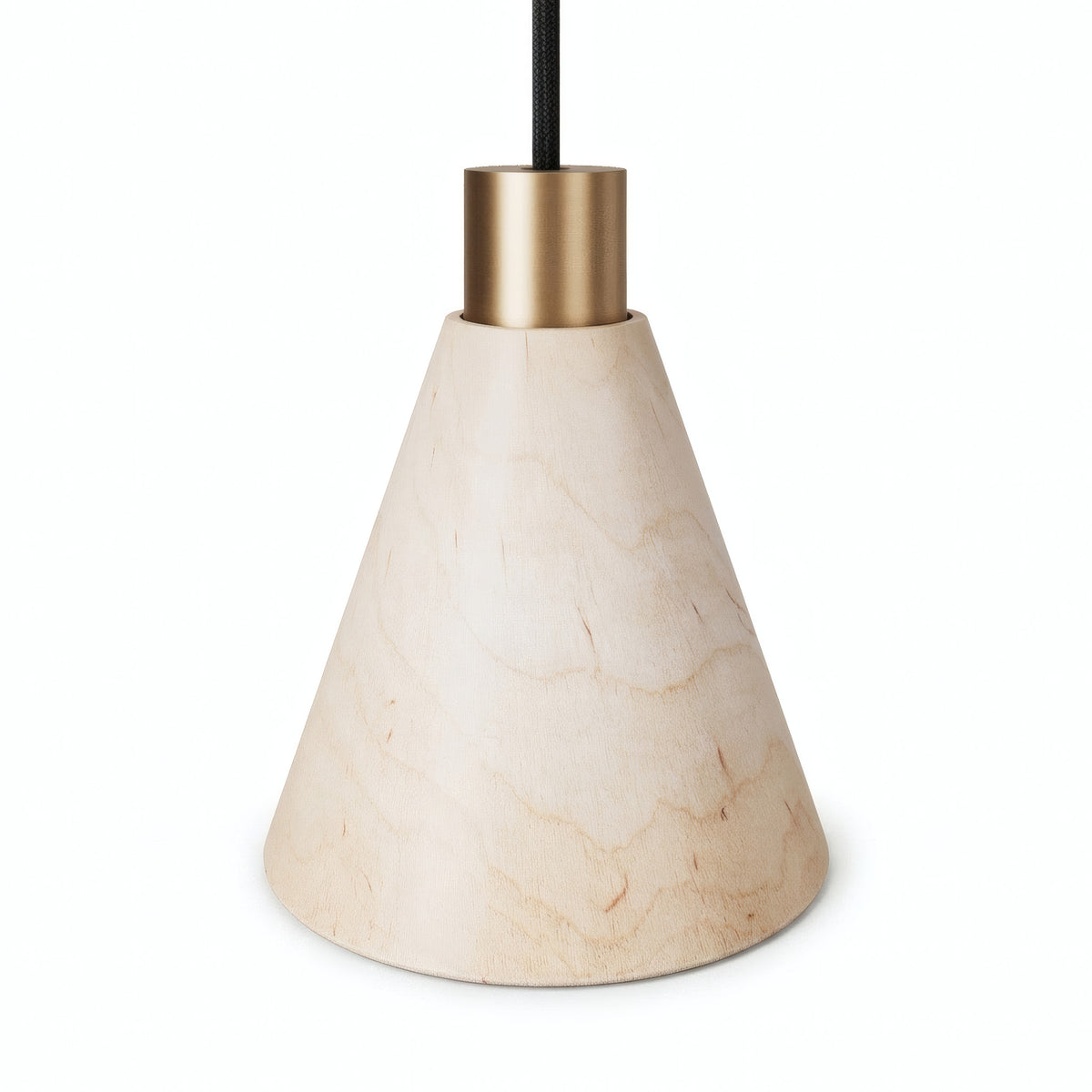 Conische lampenkap van naturel hout voor E27-fitting — Naturel hout