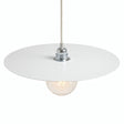 Platte schijf-lampenkap van ijzer Ø 40 cm voor E27-fitting — Wit