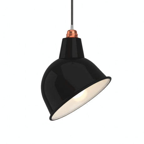 Lampenkap met schuine opening Ø 30 cm voor E27-fitting — Zwart
