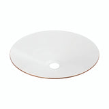 Platte geëmailleerde lampenkap Ø 30 cm voor E27-fitting — Wit en satijn koper