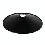 Platte geëmailleerde lampenkap Ø 30 cm voor E27-fitting — Wit en zwart