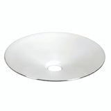 Platte geëmailleerde lampenkap Ø 30 cm voor E27-fitting — Wit en zwart