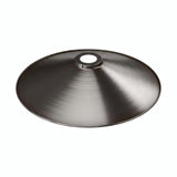 Platte geëmailleerde lampenkap Ø 30 cm voor E27-fitting — Wit en satijn titanium