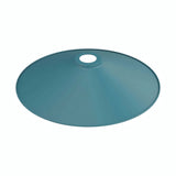 Platte geëmailleerde lampenkap Ø 30 cm voor E27-fitting — Petrolblauw