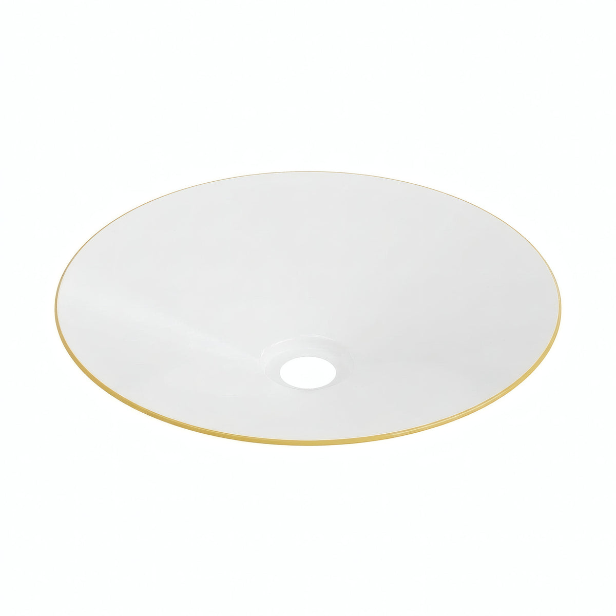 Platte geëmailleerde lampenkap Ø 30 cm voor E27-fitting — Mosterdgeel