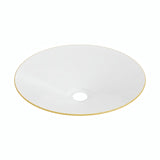 Platte geëmailleerde lampenkap Ø 30 cm voor E27-fitting — Mosterdgeel
