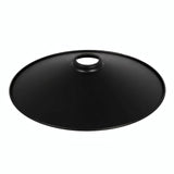 Platte geëmailleerde lampenkap Ø 30 cm voor E27-fitting — Zwart