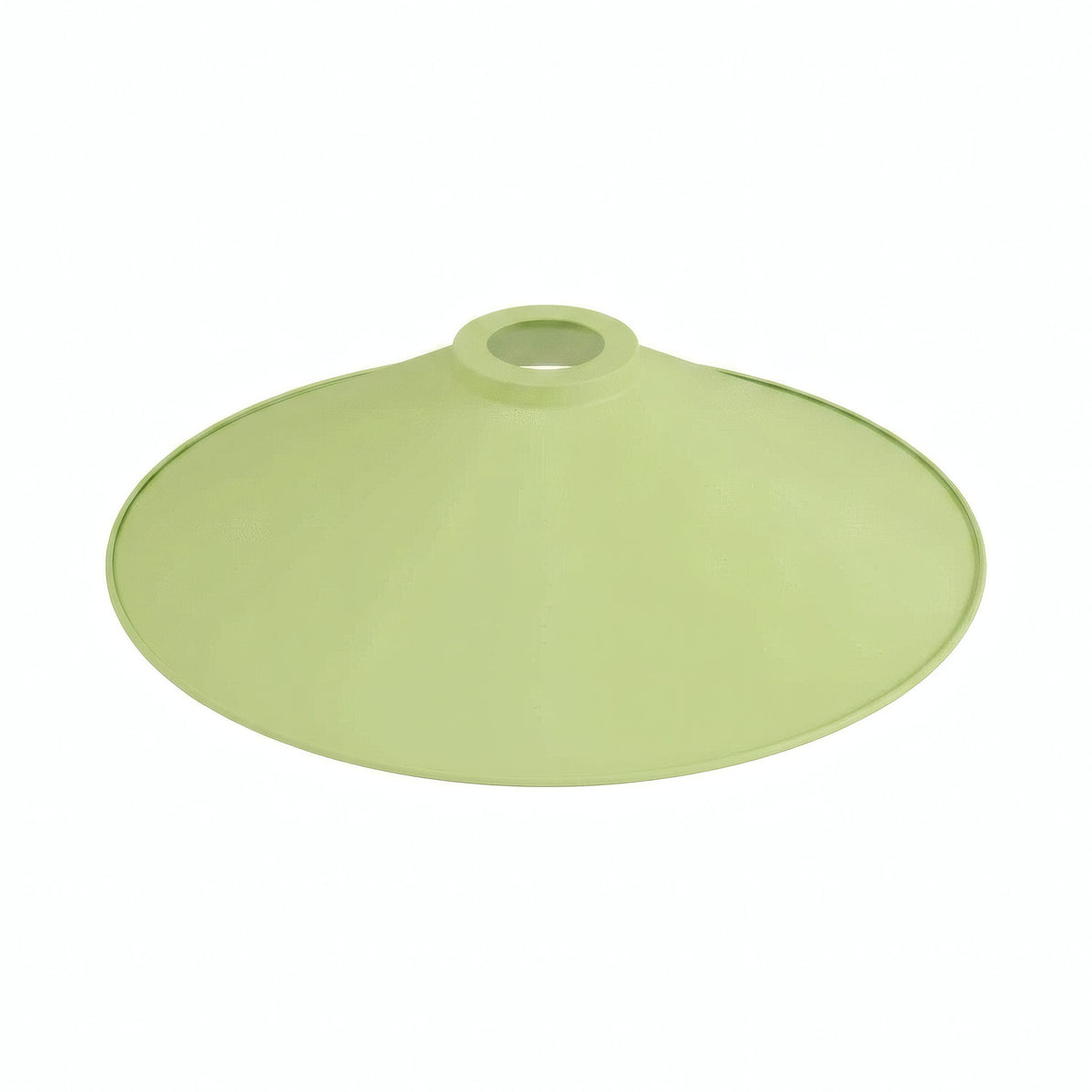 Platte geëmailleerde lampenkap Ø 30 cm voor E27-fitting — Grasgroen