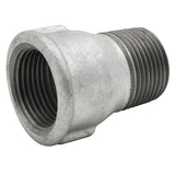 Verlengstuk M/V gietijzer gegalvaniseerd - schroefdraad fitting verlengstuk in gietijzer