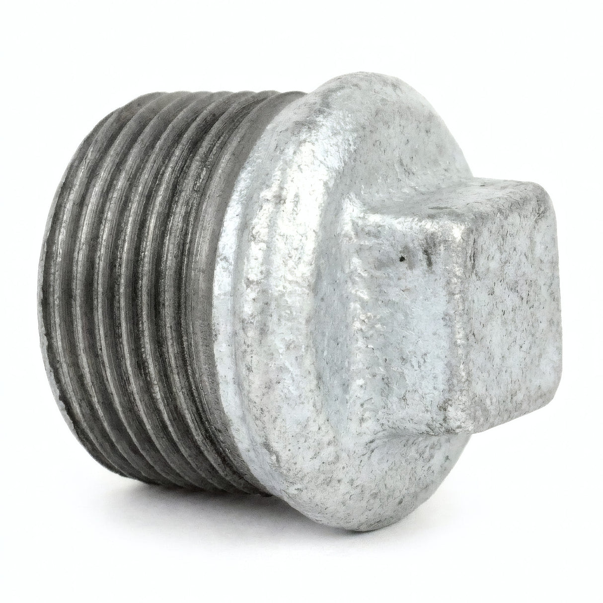 Plug met buitendraad van verzinkt gietijzer - productfoto op witte achtergrond 5