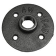 Flens 4 gaten 1/2 inch zwarte gietijzer — vooraanzicht