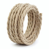 Câble électrique textile jute torsadé - photo produit fond blanc 4