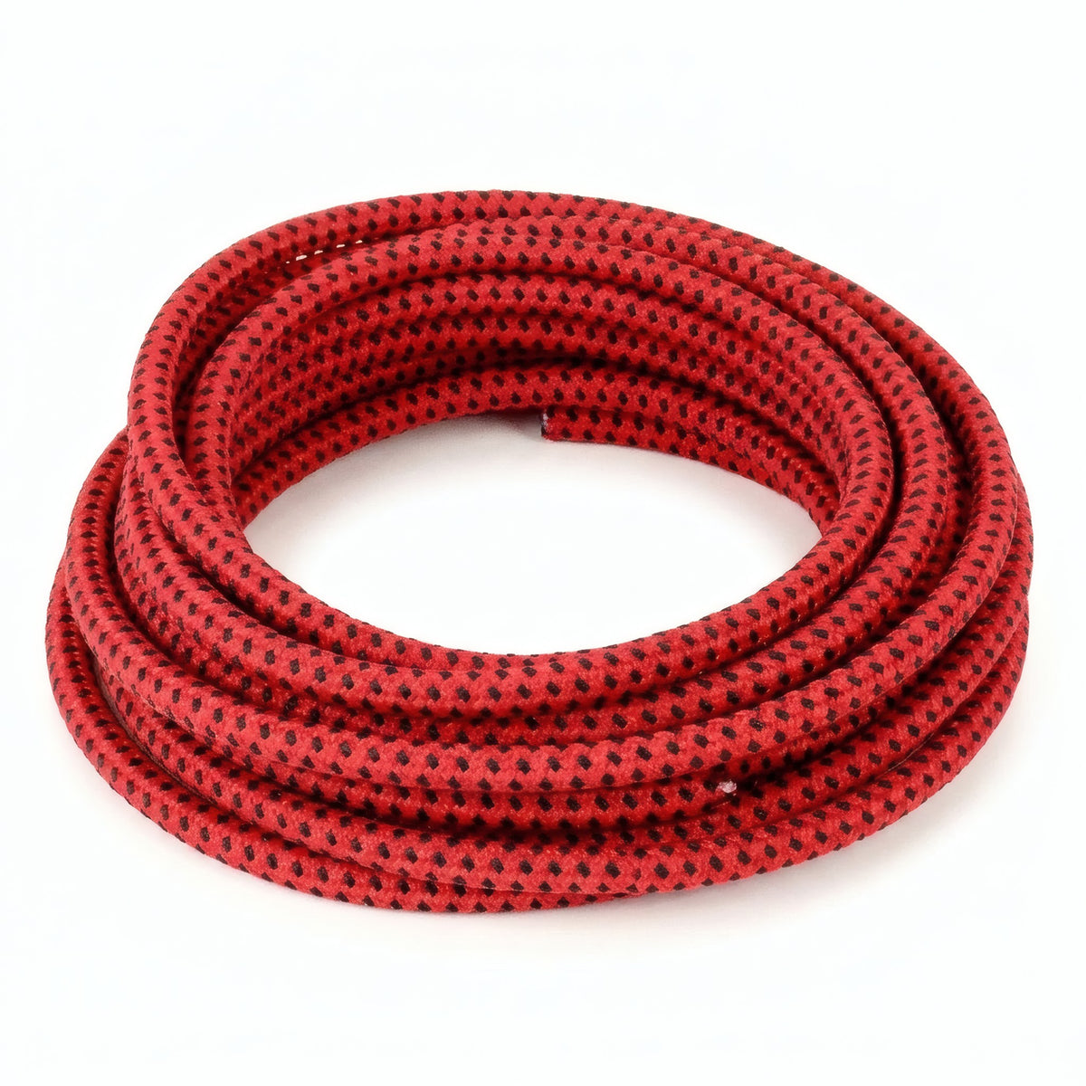 Rood-zwart textielsnoer - productfoto op witte achtergrond 8