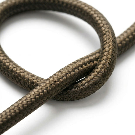 Rond strijkijzersnoer met zijde-effect – Donkergrijs
