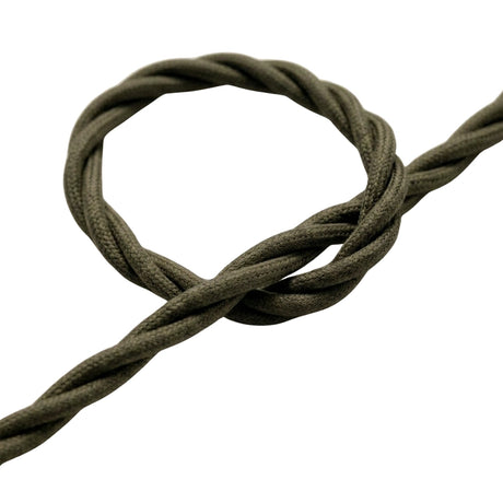 Gedraaid strijkijzersnoer met zijde-effect – Donkergrijs