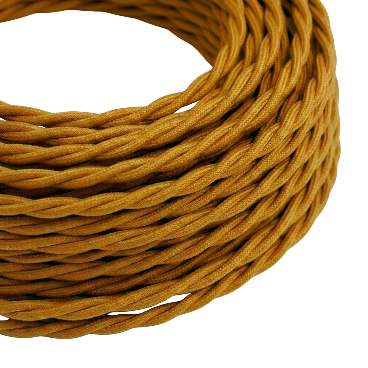 Gedraaid strijkijzersnoer met zijde-effect – Goud