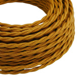 Gedraaid strijkijzersnoer met zijde-effect – Goud