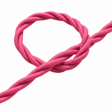 Getwist textielen snoer, zijde-effect in fuchsiaroze — aanzicht 2