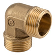 Coude 90° mâle-mâle en laiton CW617N BSP - vue isométrique
