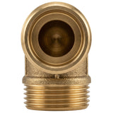 Coude 90° mâle-mâle en laiton CW617N BSP - vue de dessus