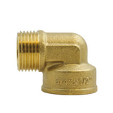Bocht reductie man-vrouw messing CW617N BSP - isometrisch zicht