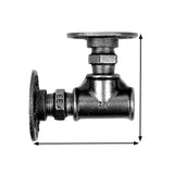 Wandsteun met zwart handwiel | Model 3