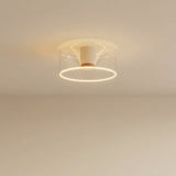 E27 led-donutlamp van helder glas, Ø 195 mm, aan het plafond, zacht warm licht