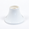 Rechte thermoplastische E27 lamphouder voor wand of plafond — wit — aanzicht 1
