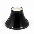Rechte thermoplastische E27 lamphouder voor wand of plafond — zwart — aanzicht 1