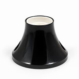 Rechte thermoplastische E27 lamphouder voor wand of plafond — zwart — aanzicht 1