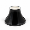 Rechte thermoplastische E27 lamphouder voor wand of plafond — zwart — aanzicht 1