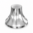 Gemetalliseerde E27 lamphouder voor wand of plafond — chroomafwerking — aanzicht 1