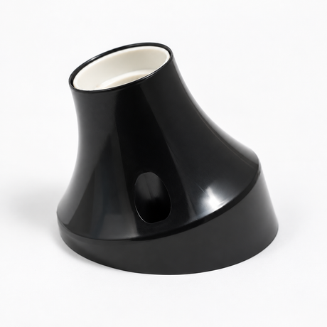 Thermoplastische E27 lamphouder van 45° voor wand of plafond — zwart — aanzicht 1