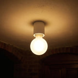 E27-fitting voor wand of plafond, waterdicht IP44 — Wit