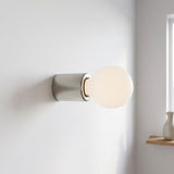 Metalen E27-fitting voor wand of plafond — Satijn titanium