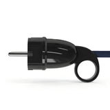 Schuko-stekker met uittrekring — Zwart