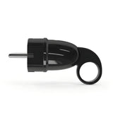 Schuko-stekker met uittrekring — Zwart
