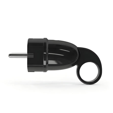 Schuko-stekker met uittrekring — Zwart