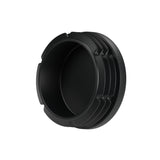 Zwarte insteekdop voor fitting met binnendraad 1″1/4 33x42, onderaanzicht: holle body en lamellen
