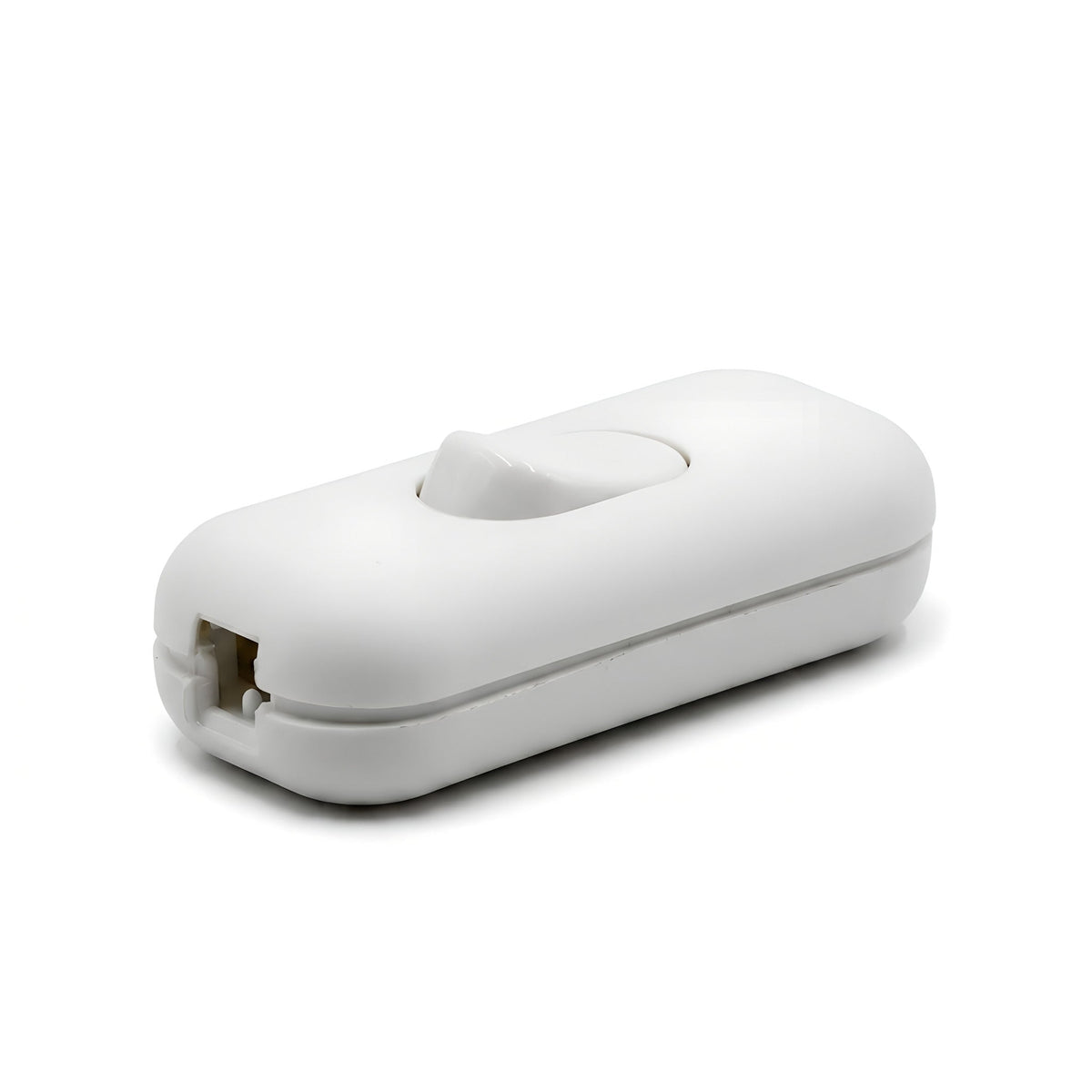 Tweepolige tuimelschakelaar voor lampsnoer — Wit